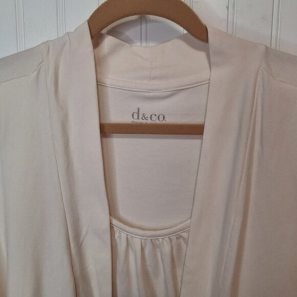 Denim & Co Womens 3/4 Sleeve Duet Cardigan with Inset Tank Size 3X Ivory A226265 - Picture 9 of 9